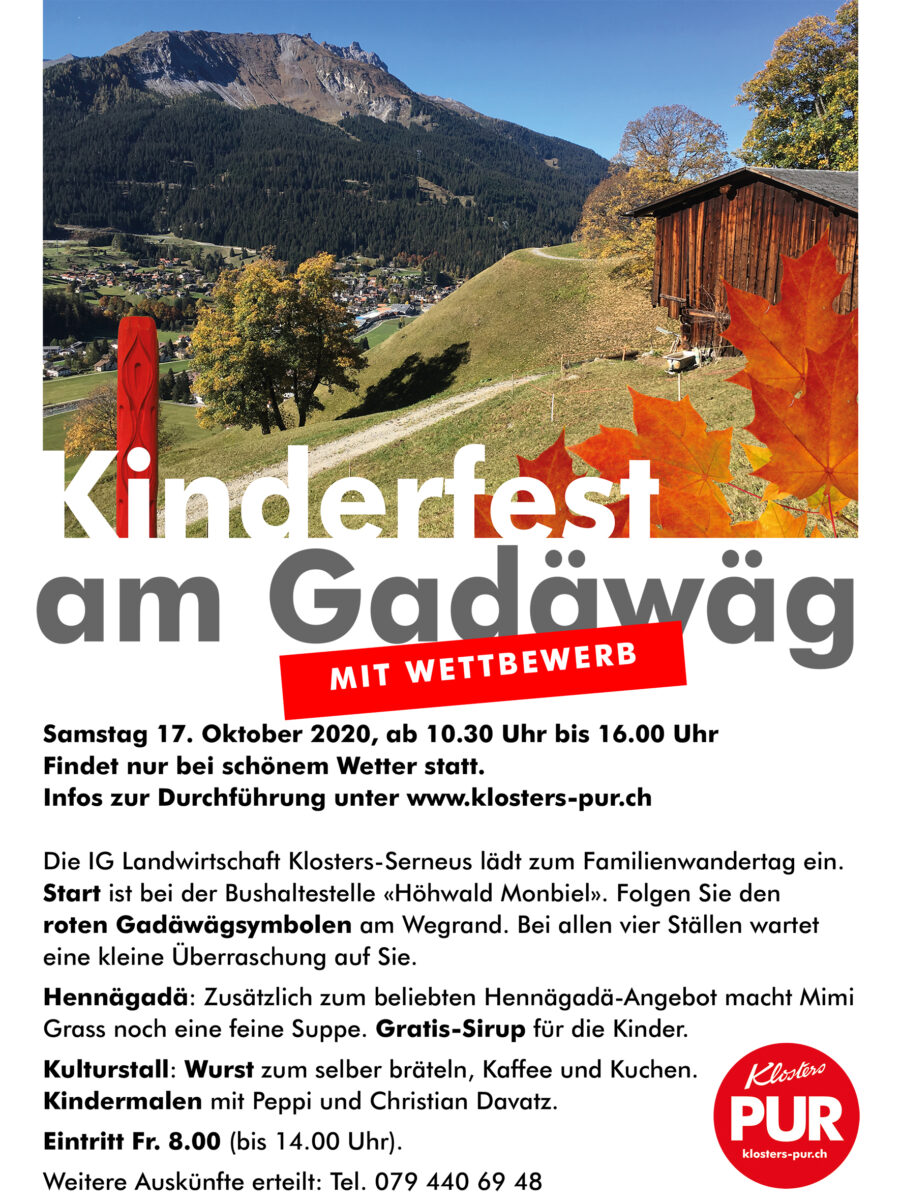 ABGESAGT: Kinderfest am Gadäwäg